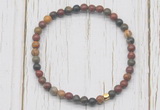 CGB7268 4mm tiny picasso jasper beaded meditation yoga bracelets