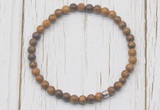 CGB7274 4mm tiny elephant skin jasper beaded meditation yoga bracelets