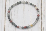 CGB7277 4mm tiny blood jasper beaded meditation yoga bracelets