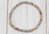 CGB7281 4mm tiny serpentine jasper beaded meditation yoga bracelets