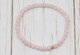 CGB7293 4mm tiny pink morganite beaded meditation yoga bracelets