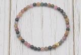 CGB7296 4mm tiny tourmaline beaded meditation yoga bracelets