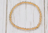 CGB7298 4mm tiny citrine beaded meditation yoga bracelets