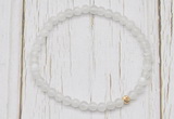 CGB7300 4mm tiny white moonstone beaded meditation yoga bracelets