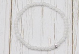 CGB7301 4mm tiny white moonstone beaded meditation yoga bracelets