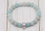 CGB7394 8mm amazonite bracelet with tiger head for men or women