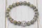 CGB7396 8mm rhyolite bracelet with lion head for men or women