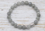 CGB7424 8mm labradorite bracelet with buddha for men or women