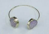 CGB743 20mm coin druzy agate gemstone bangles wholesale