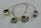 CGB750 13*18mm - 15*20mm teardrop druzy agate gemstone bangles