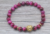 CGB7522 8mm red tiger eye bracelet with lion head for men or women