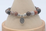 CGB7765 8mm wooden jasper bead with luckly charm bracelets