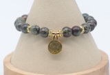 CGB7766 8mm dragon blood jasper bead with luckly charm bracelets