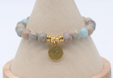 CGB7774 8mm serpentine jasper bead with luckly charm bracelets