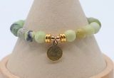 CGB7786 8mm Australia chrysoprase bead with luckly charm bracelets