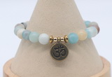 CGB7793 8mm amazonite bead with luckly charm bracelets wholesale