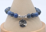 CGB7817 8mm dumortierite bead with luckly charm bracelets