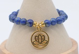 CGB7818 8mm lapis lazuli bead with luckly charm bracelets