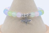 CGB7873 8mm colorful candy jade bead with luckly charm bracelets