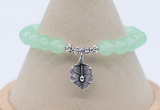 CGB7881 8mm candy jade bead with luckly charm bracelets whoesale