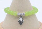 CGB7882 8mm candy jade bead with luckly charm bracelets whoesale