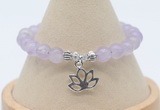 CGB7888 8mm lavender amethyst bead with luckly charm bracelets