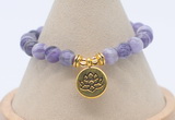 CGB7891 8mm dogtooth amethyst bead with luckly charm bracelets