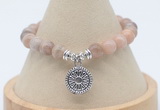 CGB7907 8mm sunstone bead with luckly charm bracelets wholesale