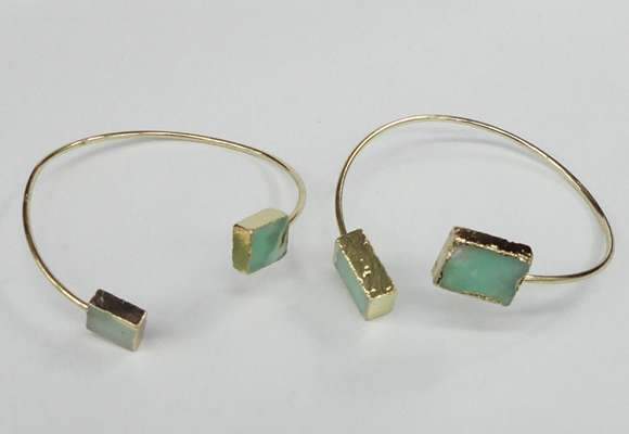 CGB792 8*10mm - 12*16mm rectangle Australia chrysoprase bangles