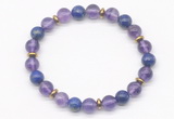 CGB8103 8mm amethyst, lapis lazuli & hematite power beads bracelet