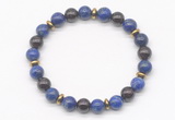 CGB8107 8mm lapis lazuli, garnet & hematite power beads bracelet