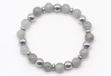 CGB8111 8mm labradorite & hematite power beads bracelet