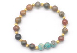 CGB8237 8mm picasso jasper & sea sediment jasper beaded stretchy bracelets