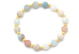 CGB8241 8mm matte amazonite beaded stretchy bracelets wholesale