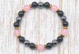 CGB8330 8mm candy jade, black onyx & hematite energy bracelet