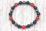 CGB8332 8mm candy jade, black onyx & hematite energy bracelet