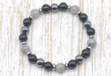 CGB8391 8mm labradorite, black onyx & hematite energy bracelet