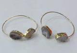 CGB840 15*20mm - 18*25mm freeform druzy agate gemstone bangles