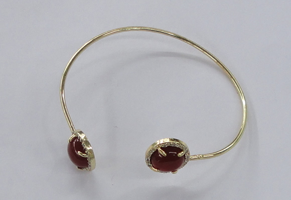 CGB850 10mm flat round agate gemstone bangles wholesale