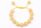 CGB8553 12mm round honey jade adjustable macrame bracelets