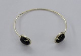 CGB861 10*14mm oval agate gemstone bangles wholesale