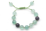 CGB8624 12mm round fluorite adjustable macrame bracelets