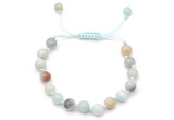 CGB8653 8mm,10mm round amazonite adjustable macrame bracelets