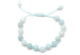 CGB8654 8mm,10mm round amazonite adjustable macrame bracelets