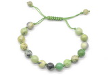 CGB8657 8mm,10mm round australia chrysoprase adjustable macrame bracelets