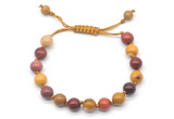 CGB8661 8mm,10mm round mookaite adjustable macrame bracelets