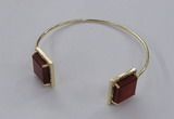 CGB868 15*15mm square agate gemstone bangles wholesale