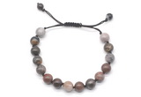 CGB8681 8mm,10mm round wooden jasper adjustable macrame bracelets