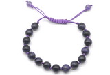 CGB8732 8mm,10mm round purple tiger eye adjustable macrame bracelets