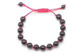 CGB8750 8mm,10mm round garnet adjustable macrame bracelets